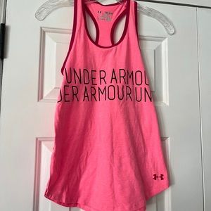 UNDER ARMOUR YOUTH MEDIUM PINK TANK TOP